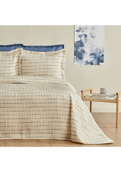Peitra Çift Kişilik Jakar Comfort Set Lacivert