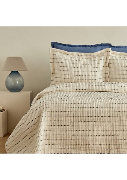Peitra Çift Kişilik Jakar Comfort Set Lacivert