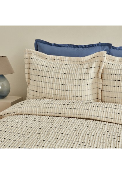 Peitra Çift Kişilik Jakar Comfort Set Lacivert
