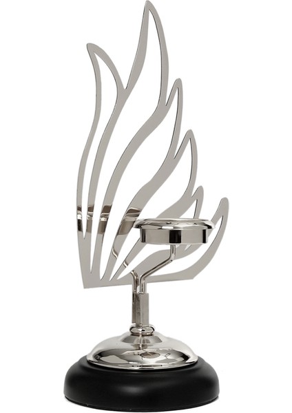 Kuğu Mumluk Silver 32 cm AK.JE0082