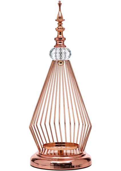 Prizma Dekoratif Mumluk Bronz 15X14X37 cm AK.JE0069