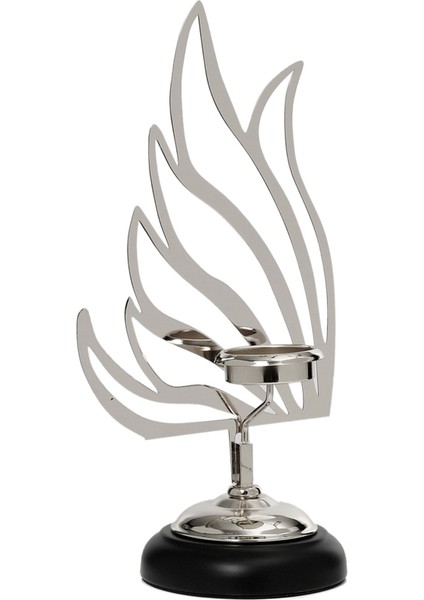 Kuğu Mumluk Silver 37 cm AK.JE0081