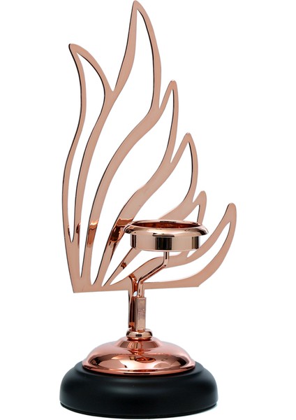 Kuğu Mumluk Bronz 32 cm AK.JE0084