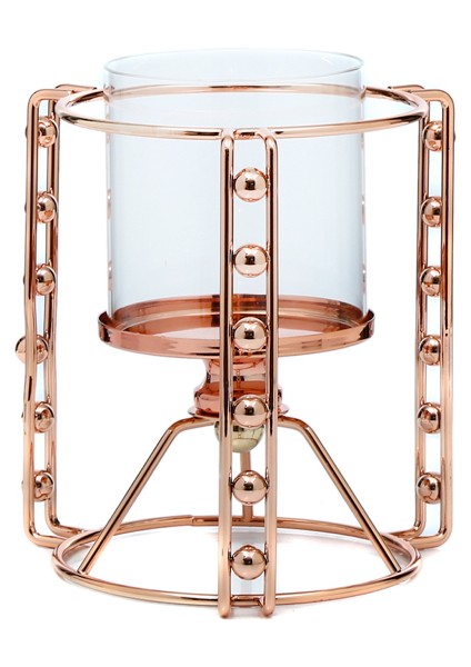 Alset Bronz Tealight Mumluk 16 cm AK.JE0074