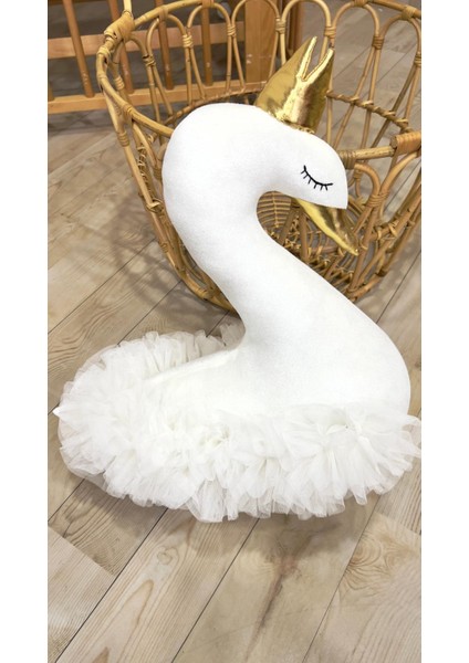 Kuğu Tüllü Yastık