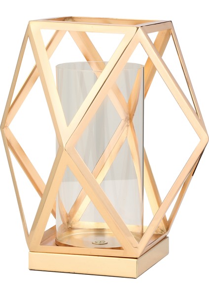 Prizma Cam Mumluk Gold 25X25X21 cm AK.JD0116