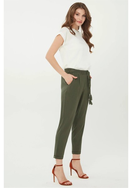 Kadın Havuç Paça Penye Pantolon 22722 Haki fiyatları