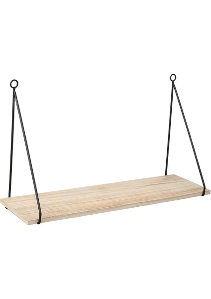 Metal Askılı Ahşap Raf 50 cm