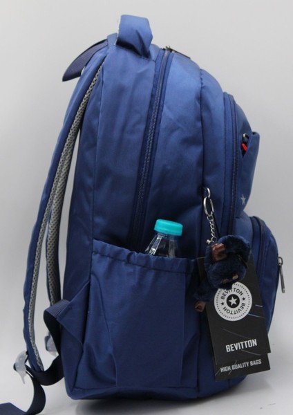 Özel Su Itici Kumaş Unisex Lacivert Okul Sırt Çantası 34400