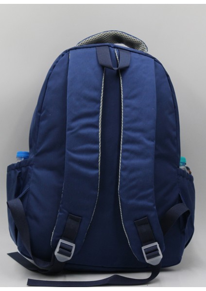Özel Su Itici Kumaş Unisex Lacivert Okul Sırt Çantası 34400
