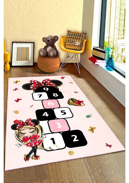 Minnie Mouse Seksekli Çocuk Odası Halısı fiyatları