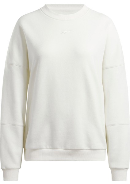 Lux Oversızed Crew Ekru Kadın Sweatshirt