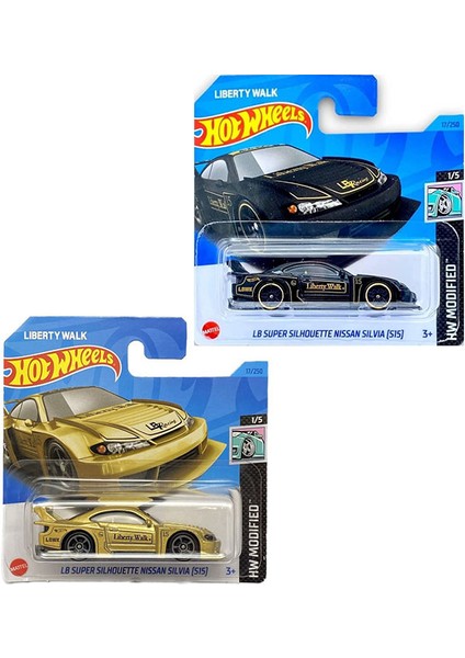 2 Araç Set Lb Super Silhouette Nissan Silvia Siyah & Sarı (S15) (1:64)