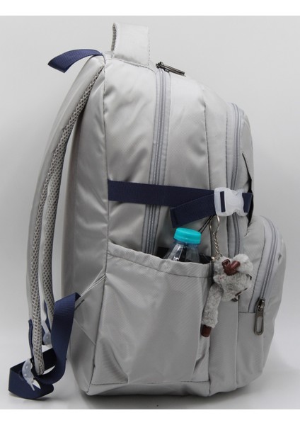 Özel Su Itici Kumaş Unisex Gri-Lacivert Okul Sırt Çantası 34500 fırsatları