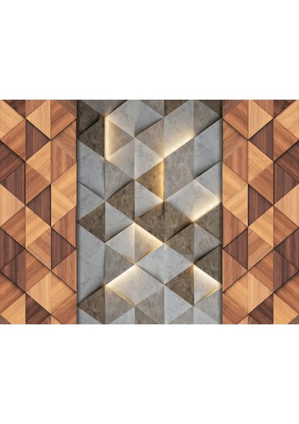 3D Tek Parça Duvar Kağıdı