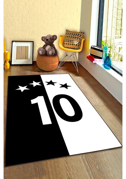 Taraftar Siyah Beyaz Çocuk Halısı fiyatları