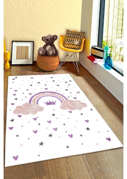 Gökkuşağı Kalpli Çocuk Halısı fiyatları