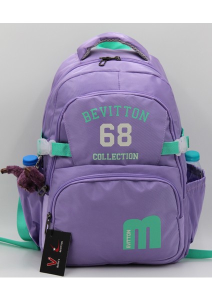 Özel Su Itici Kumaş Unisex Lila-Yeşil Okul Sırt Çantası 34500 fiyatları
