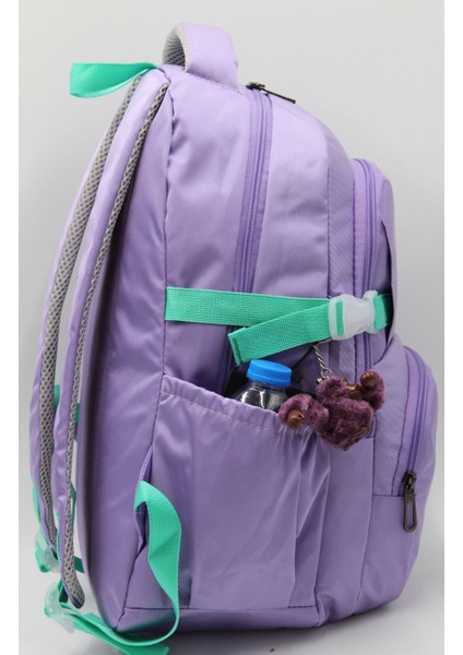Özel Su Itici Kumaş Unisex Lila-Yeşil Okul Sırt Çantası 34500 fırsatları