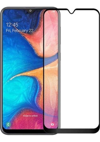 Samsung Galaxy A20 Kırılmaz Cam Ekran Koruyucu Siyah