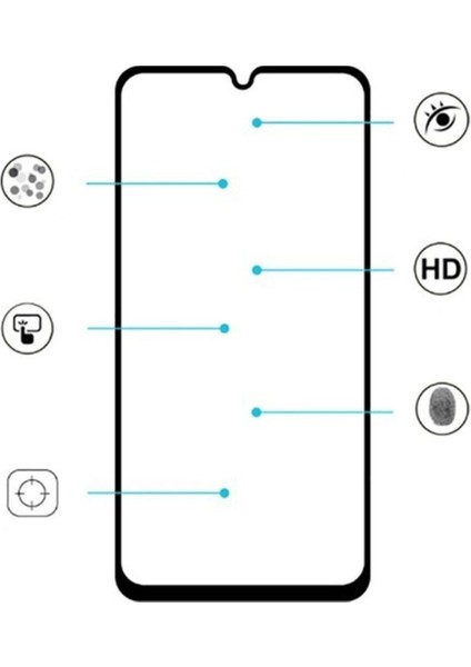 Samsung Galaxy M21 Kırılmaz Cam Ekran Koruyucu Siyah