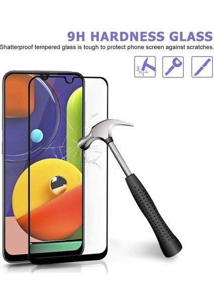 Samsung Galaxy M30S Kırılmaz Cam Ekran Koruyucu Siyah