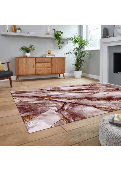 Dijital Baskılı Kaymaz Taban Yıkanabilir Mermer Desen Mutfak Salon Halısı, V-Mermer-02-Bordo, fiyatları