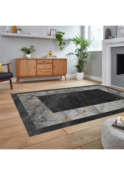 Dijital Baskılı Kaymaz Taban Yıkanabilir Mermer Desen Mutfak Salon Halısı, V-Mermer-13-Antrasit, fiyatları