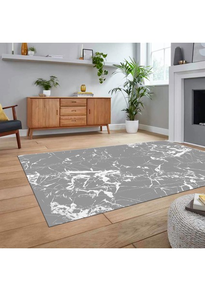 Dijital Baskılı Kaymaz Taban Yıkanabilir Mermer Desen Mutfak Salon Halısı, V-Mermer-27-Gri, fiyatları