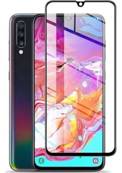 Samsung Galaxy A70 Kırılmaz Cam Ekran Koruyucu Siyah