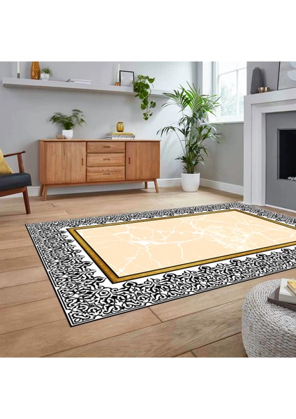 Dijital Baskılı Kaymaz Taban Yıkanabilir Mermer Desen Mutfak Salon Halısı, V-Mermer-10-Krem, fiyatları