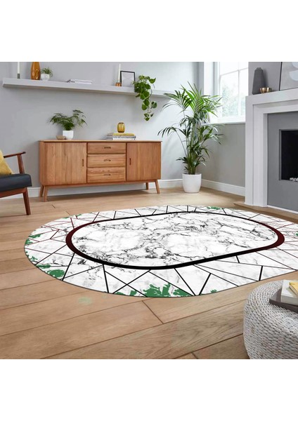 Dijital Kaymaz Taban Yıkanabilir Oval Mermer Desen Mutfak Salon Halısı, V-O-Mermer-11-Bordo, fiyatları