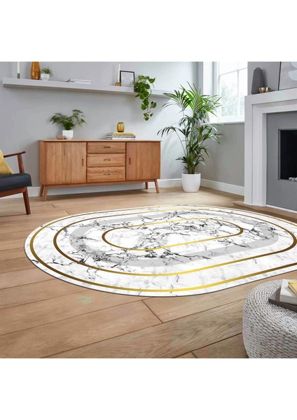 Dijital Kaymaz Taban Yıkanabilir Oval Mermer Desen Mutfak Salon Halısı, V-O-Mermer-16-Beyaz, fiyatları