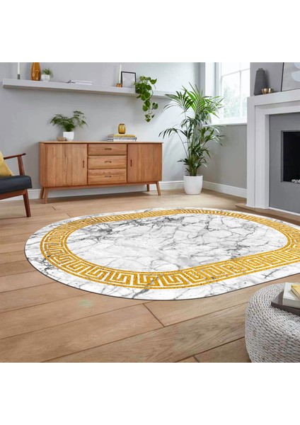Dijital Kaymaz Taban Yıkanabilir Oval Mermer Desen Mutfak Salon Halısı, V-O-Mermer-12-Beyaz, fiyatları