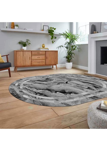 Dijital Kaymaz Taban Yıkanabilir Oval Mermer Desen Mutfak Salon Halısı, V-O-Mermer-04-Gri, fiyatları