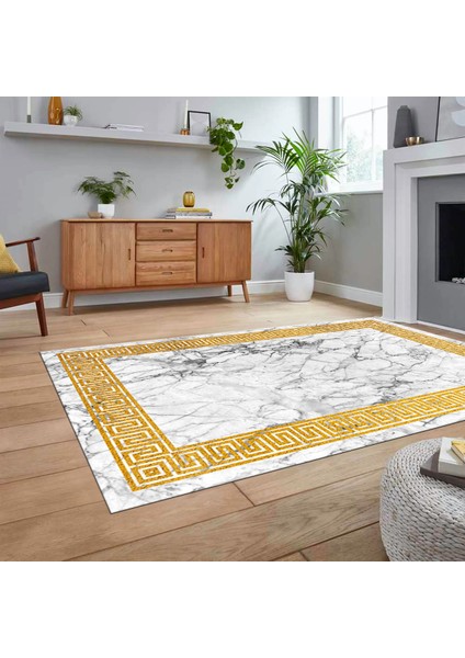 Dijital Baskılı Kaymaz Taban Yıkanabilir Mermer Desen Mutfak Salon Halısı, V-Mermer-12-Beyaz, fiyatları