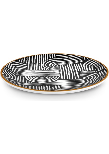 Rabat 6 Kişilik Porselen Pasta / Tatlı Seti 21 cm
