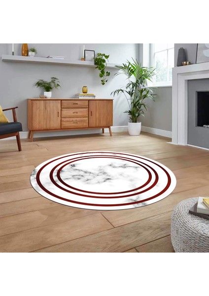 Dijital Kaymaz Taban Yıkanabilir Yuvarlak Mermer Desen Mutfak Salon Halısı, V-Y-Mermer-05-Bordo, fiyatları