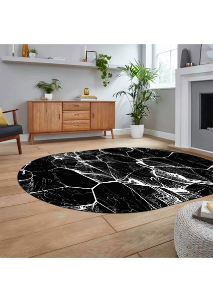 Dijital Kaymaz Taban Yıkanabilir Oval Mermer Desen Mutfak Salon Halısı, V-O-Mermer-01-Siyah, fiyatları