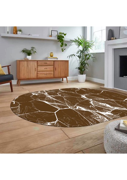 Dijital Kaymaz Taban Yıkanabilir Oval Mermer Desen Mutfak Salon Halısı, V-O-Mermer-01-Kahve, fiyatları