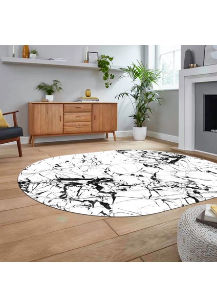 Dijital Kaymaz Taban Yıkanabilir Oval Mermer Desen Mutfak Salon Halısı, V-O-Mermer-27-Beyaz, fiyatları