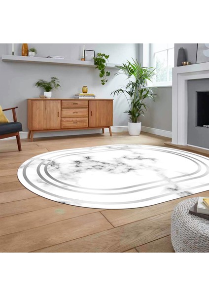 Dijital Kaymaz Taban Yıkanabilir Oval Mermer Desen Mutfak Salon Halısı, V-O-Mermer-05-Gri, fiyatları