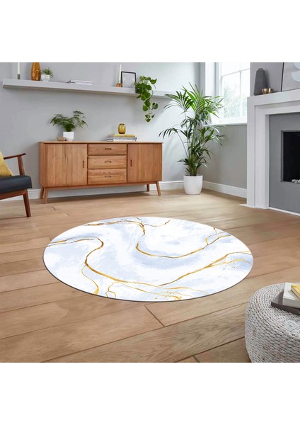 Dijital Kaymaz Taban Yıkanabilir Yuvarlak Mermer Desen Mutfak Salon Halısı, V-Y-Mermer-29-Mavi, fiyatları