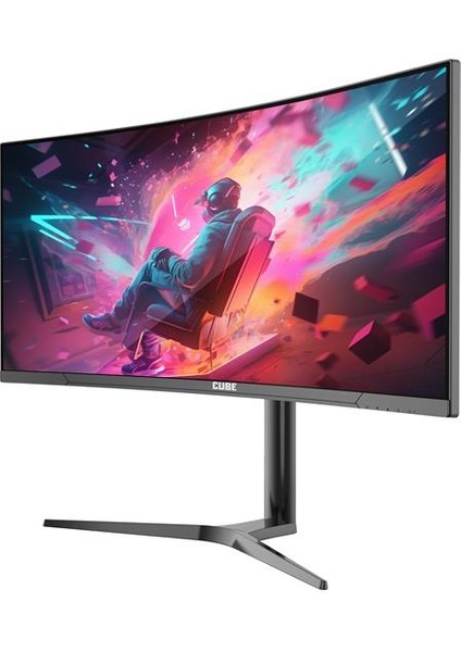 34 Cube PA-34V165C Va 1ms 165HZ HDMI Dp Type-C 2k Wqhd 3440X1440 Curved Yukseklık Ayarı Vesa Rgb Fre