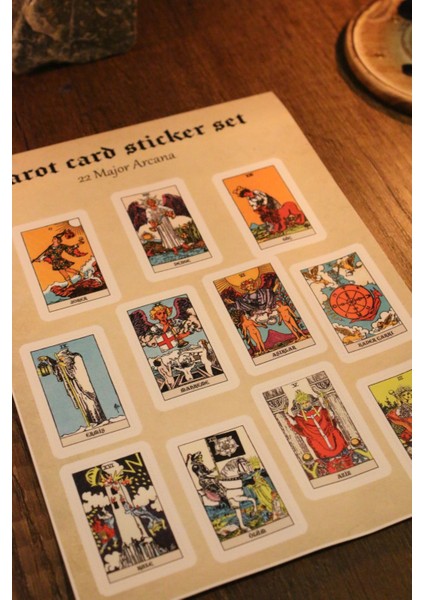 Tarot Büyük Arkana Sticker Set 11'li