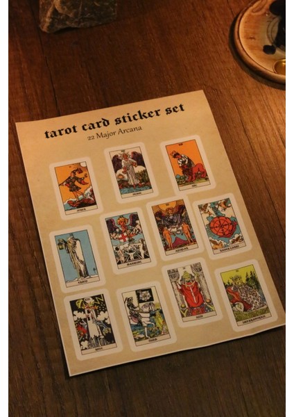 Tarot Büyük Arkana Sticker Set 11'li