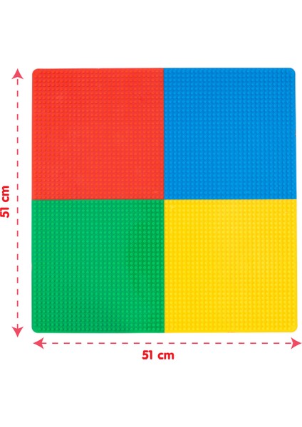 Creative Games LegoClassic Uyumlu Tablalı Mega Boy Zemin 51X51 cm