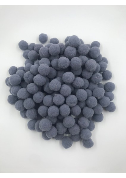 Peluş Ponpon Füme 100 Adet 2 cm