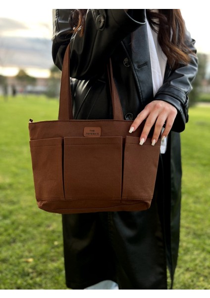 Beş Gözlü The Tote Bag Kanvas El ve Omuz Çantası