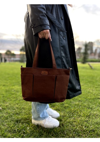 Beş Gözlü The Tote Bag Kanvas El ve Omuz Çantası